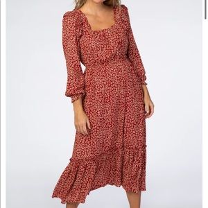 Pinkblush rust midi dress